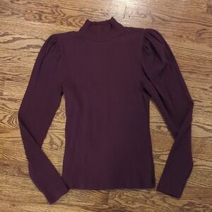 GAP Deep Burgundy Long Sleeve Women's Top